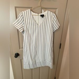 White with blue stripes Dress